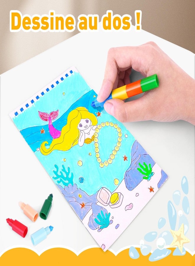 YPlus Sticker Activity Book for Kids 3+, 2 in 1 Cute Sticker & Coloring Kit with 200+ Stickers, 20 Pages, 8 Color Crayons - Educational Portable Travel Toys & Gift Idea Stocking Stuffers - Image 3